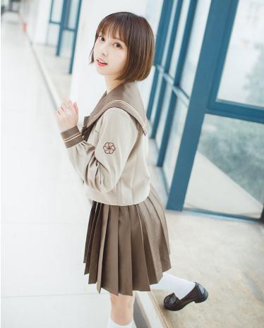 春秋コスプセーラー服長袖 関東ミルクティー系正統JK制服コスプレ